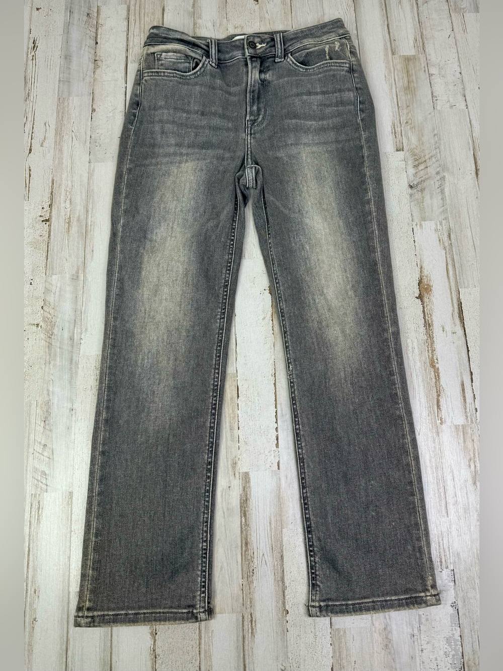 Flying Monkey Jeans Womens 26x26 Gray Medium Wash High Rise Straight Leg - Picture 1 of 10